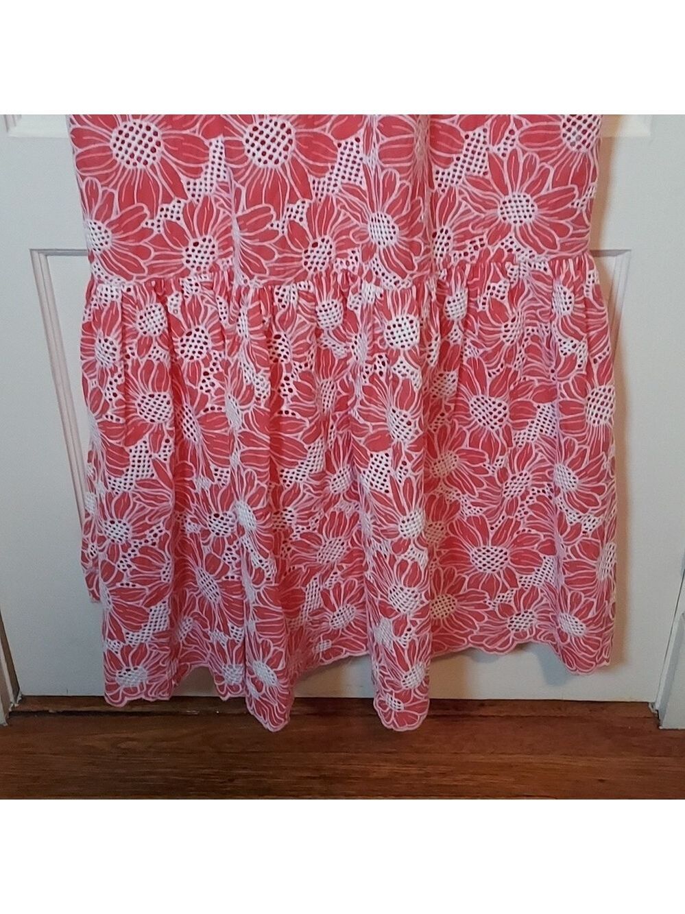 Milly Breanna Tournesol Eyelet Dress Coral - Picture 6 of 16